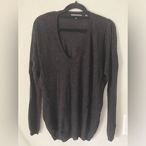 Vince Gray V-Neck Wool Sweater shirt